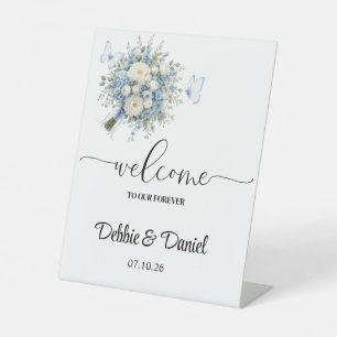 Wedding Welcome Pedestal Sign