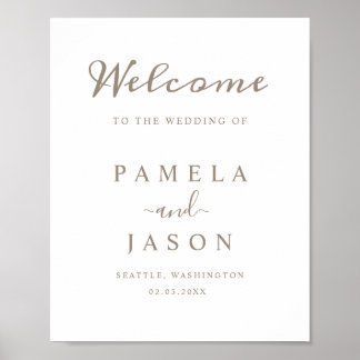 Wedding welcome poster