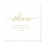 Wedding Welcome Sign - Bounce Calligraphy Gold