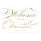 Wedding Welcome Sign Elegant Faux Gold Script