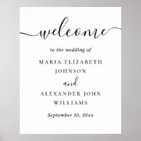 Wedding Welcome Sign | Elegant Minimalist Classic