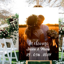 Wedding welcome sign photo poster