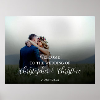 Wedding welcome sign photo poster