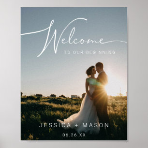 Wedding Welcome Sign Poster with Photo