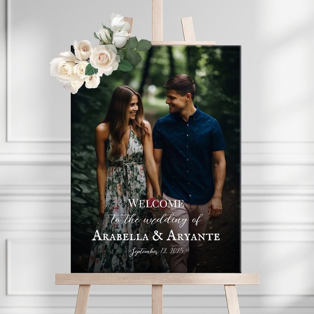 Wedding welcome sign poster with photo (Creator Uploaded)