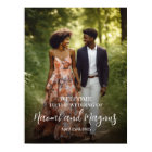 Wedding welcome sign poster with photo