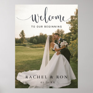 Wedding Welcome Sign Poster with Photo