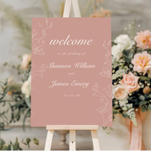Wedding Welcome Sign Terracotta Boho