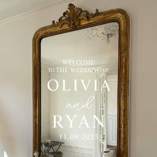 Wedding Welcome Sign Vinyl Decal, Wedding