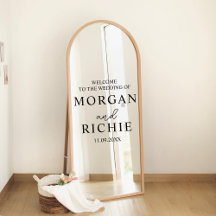 Wedding Welcome Sign Vinyl Decal, Wedding