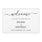 Wedding Welcome Sign White Black Acrylic Print