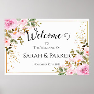 Wedding welcome sing poster print