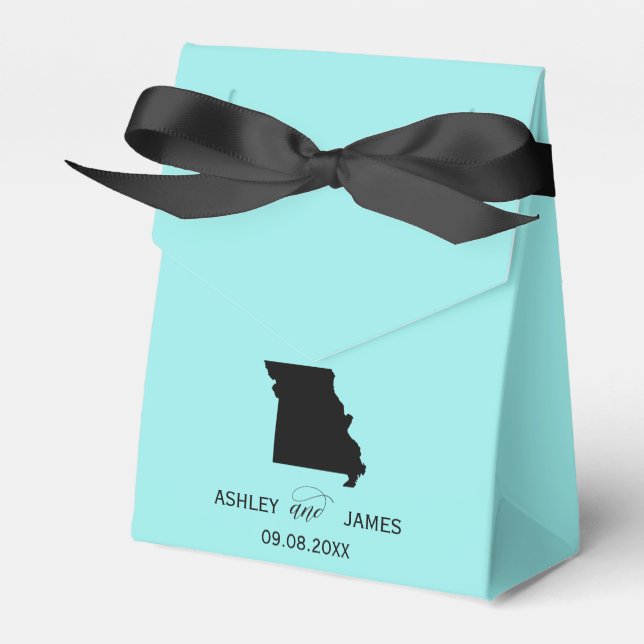 Wedding Welcome to Missouri Favour Box State Map (Front Side)