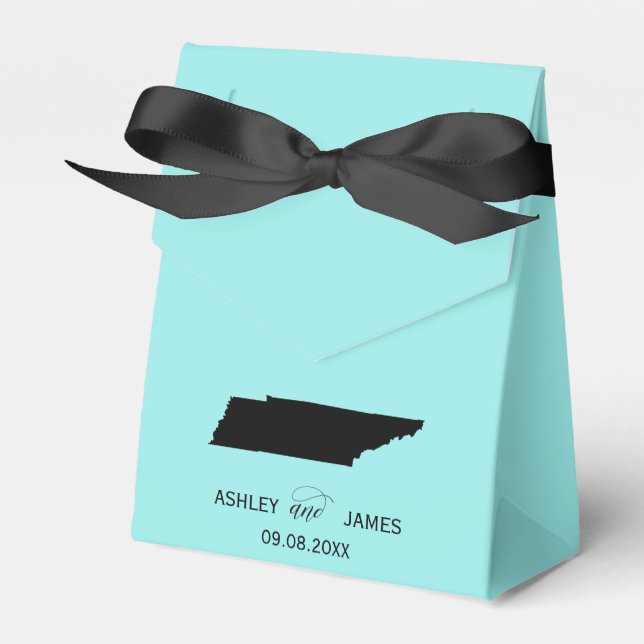 Wedding Welcome to Tennessee Favour Box, Map Box (Front Side)