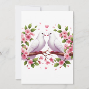 Wedding White Doves Invitation