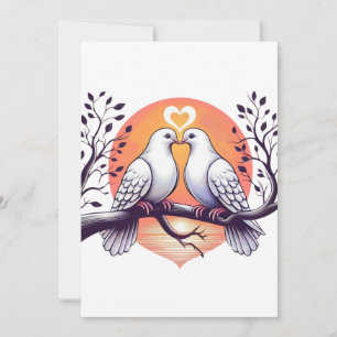Wedding White Doves Invitation