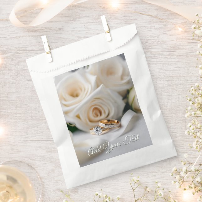 Wedding White Favour Bags (Clipped)