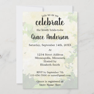 Wedding-White Hydrangeas Bridal Shower Invitation