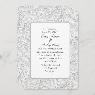 Wedding White Lace Invite