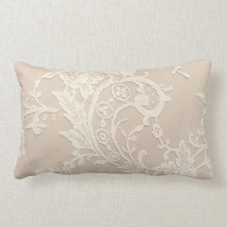 Wedding White Lace Lumbar Cushion