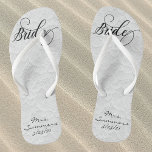 Wedding White Lace Personalised Bride Thongs<br><div class="desc">This design was created through digital art. It may be personalised by clicking the customise button and changing the colour, adding a name, initials or your favourite words. Contact me at colorflowcreations@gmail.com if you with to have this design on another product. Purchase my original abstract acrylic painting for sale at...</div>