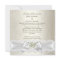 Wedding White Swans Cream Pearl Lace Damask SQ