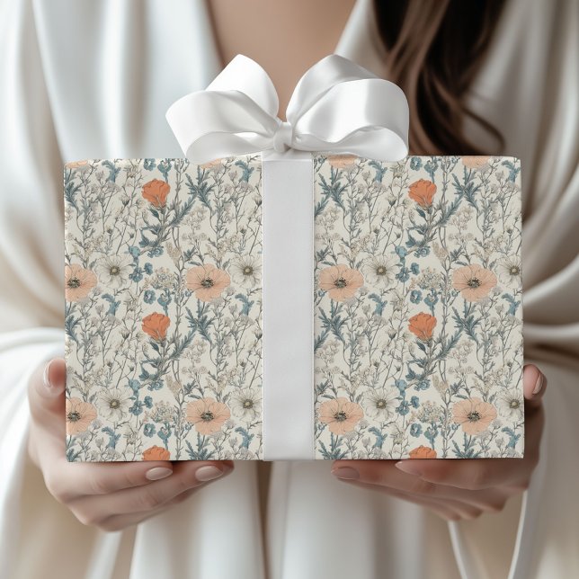 Wedding Wildflower Elegant Gift Wrapping Paper (Creator Uploaded)