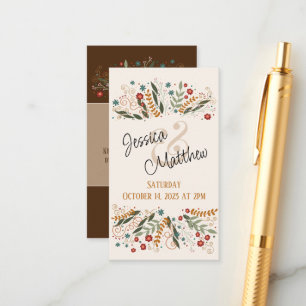 Wedding Wildflowers Small Elegant Inspirivity RSVP Enclosure Card