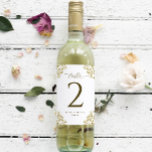 Wedding Wine Bottle Table Numbers Vintage Gold<br><div class="desc">Vintage Gold Wine Bottle Table Number Labels for Weddings & Events: These elegant classic table number labels are 4 x 4 inches and are perfect for making your own wine bottle table numbers for your wedding reception, rehearsal dinner or engagement party tables. View more matching vintage gold wedding products below....</div>