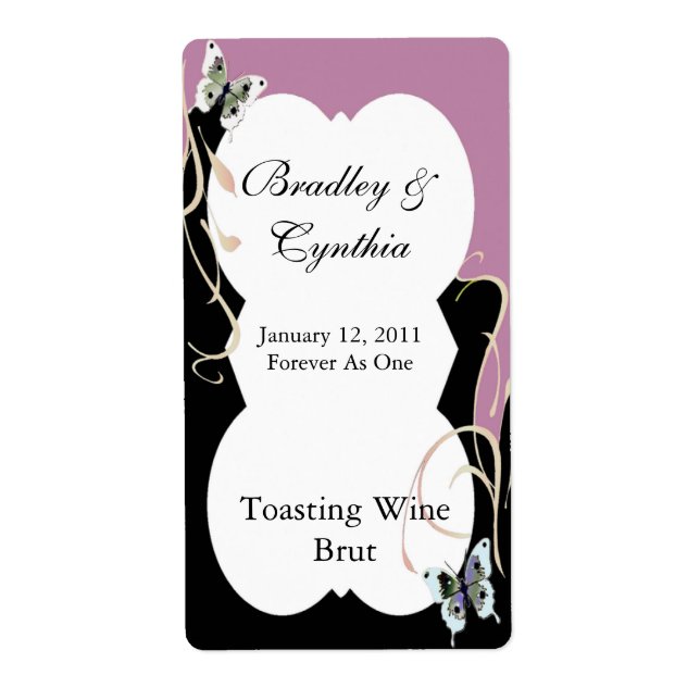 Wedding Wine Labels (Front)