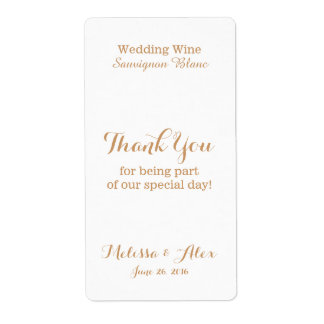 Wedding Wine Thank You