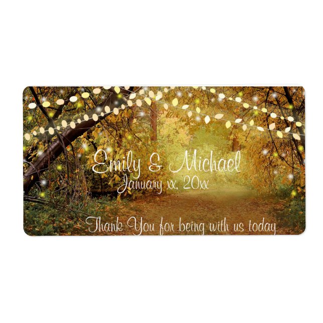 Wedding Wine / Water Labels String Lights (Front)