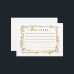 Wedding Wisdom/Advice Card for Guests<br><div class="desc">Customise the text of this wisdom/advice card and the initials on the back of the card. Then have your guests share Bible verses,  wisdom,  prayers and advice for the new couple to treasure.</div>