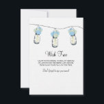 Wedding Wish Tree Tag Advice Card<br><div class="desc">Perfect for a country style Wedding or maybe you just love Mason Jars! Mason Jars hanging filled with hydrangeas. Use this card for your WEDDING WISH TREE TAG. Have your guests add advice and good wishes then hang their tag on the tree for you. A clean white background with ivory...</div>