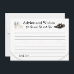 Wedding Wishes Advice Card<br><div class="desc">Wedding Wishes Well Wishes Wedding Advice Card High Heel shoe Men's Dress shoe Pearls</div>