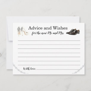 Wedding Wishes Advice Card
