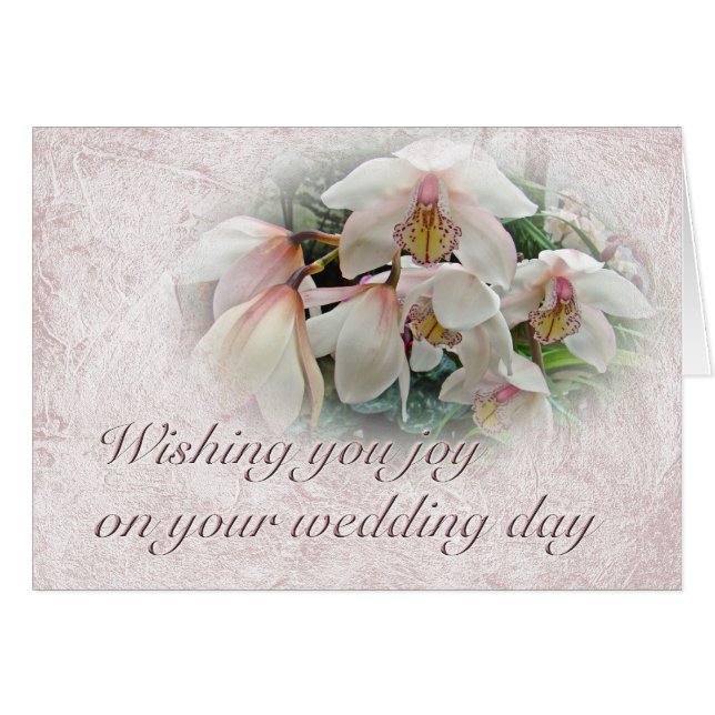 Wedding Wishes - Orchids (Front Horizontal)