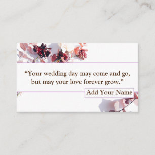 Wedding Wishing Enclosure Card
