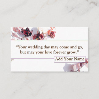 Wedding Wishing  Enclosure Card