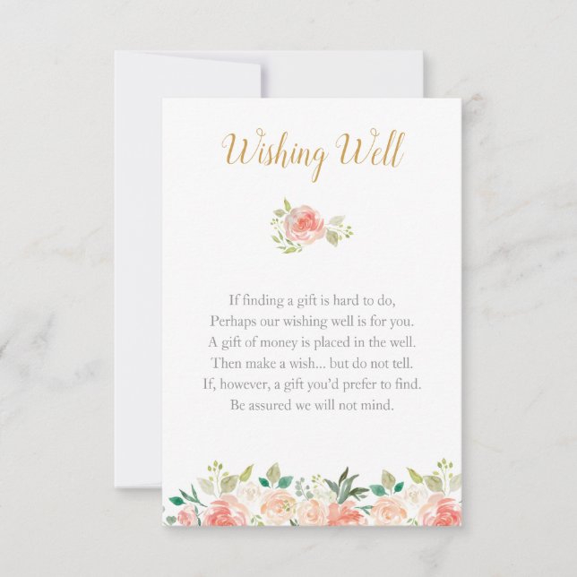 Wedding Wishing Well | Blush Roses (Front)