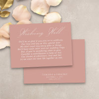 Wedding Wishing Well Calligraphy Script Rose Gold