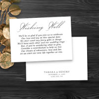 Wedding Wishing Well Calligraphy Script White