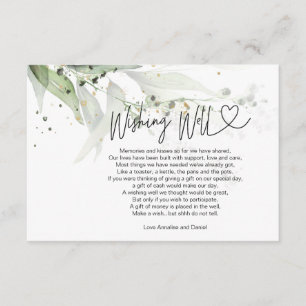 Wedding Wishing Well Gift Request Eucalyptus Enclosure Card