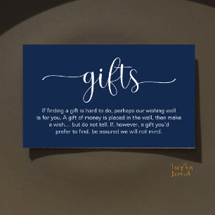 Wedding Wishing Well, Monetary Gift Registry Enclosure Card