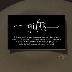 Wedding Wishing Well, Monetary Gift Registry Enclosure Card