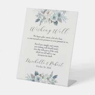 Wedding Wishing Well Pedestal Sign