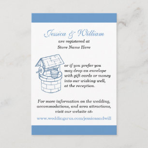 Wedding Wishing Well & Website Custom Card