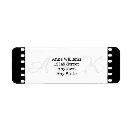 Wedding With A Movie Film Theme Return Address Label