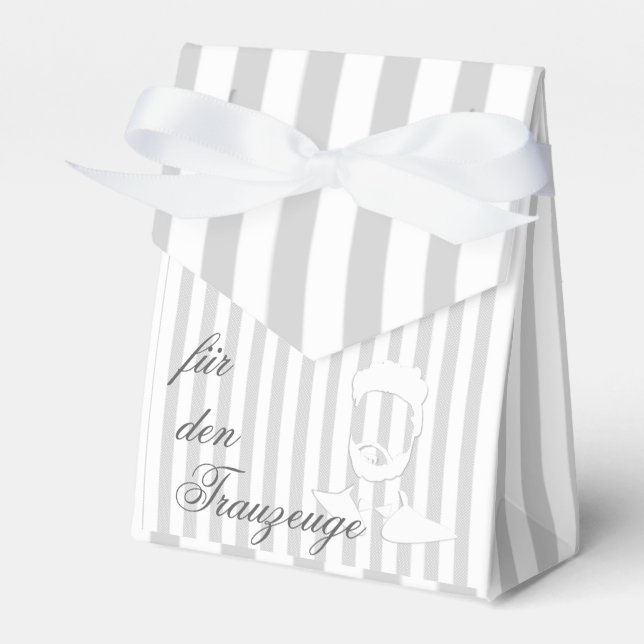 wedding witness Mann Bart name personalize Favour Box (Front Side)