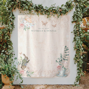 Wedding Wonderland Alice In Wonderland Backdrop Tapestry